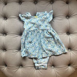 Dress bodysuit floral with matching hat